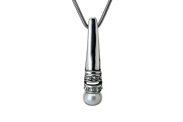 Pendant with cultivated freshwater pearl and Swarovski crystal P1559400320