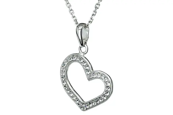 Heart Pendant with Swarovski Crystal P1077800260