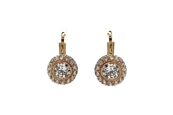 Red gold earrings A42017861