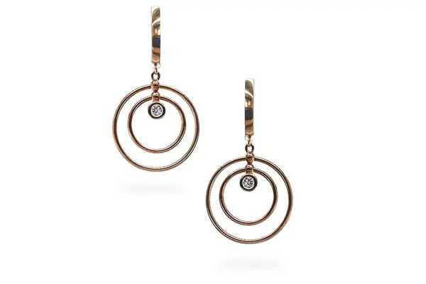 Red gold earrings A64032174