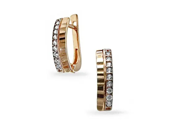 Red gold earrings A82018776