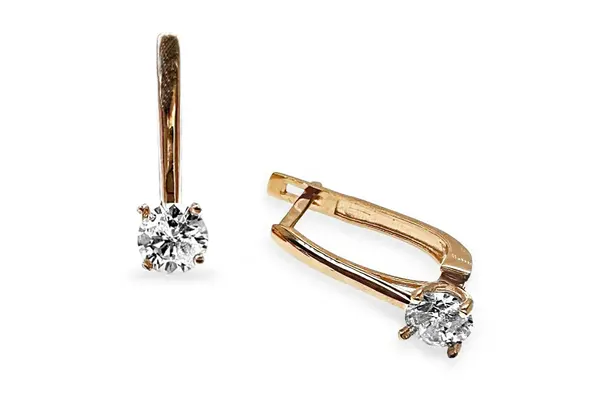 Red gold earrings with Zirconia AAU00319751