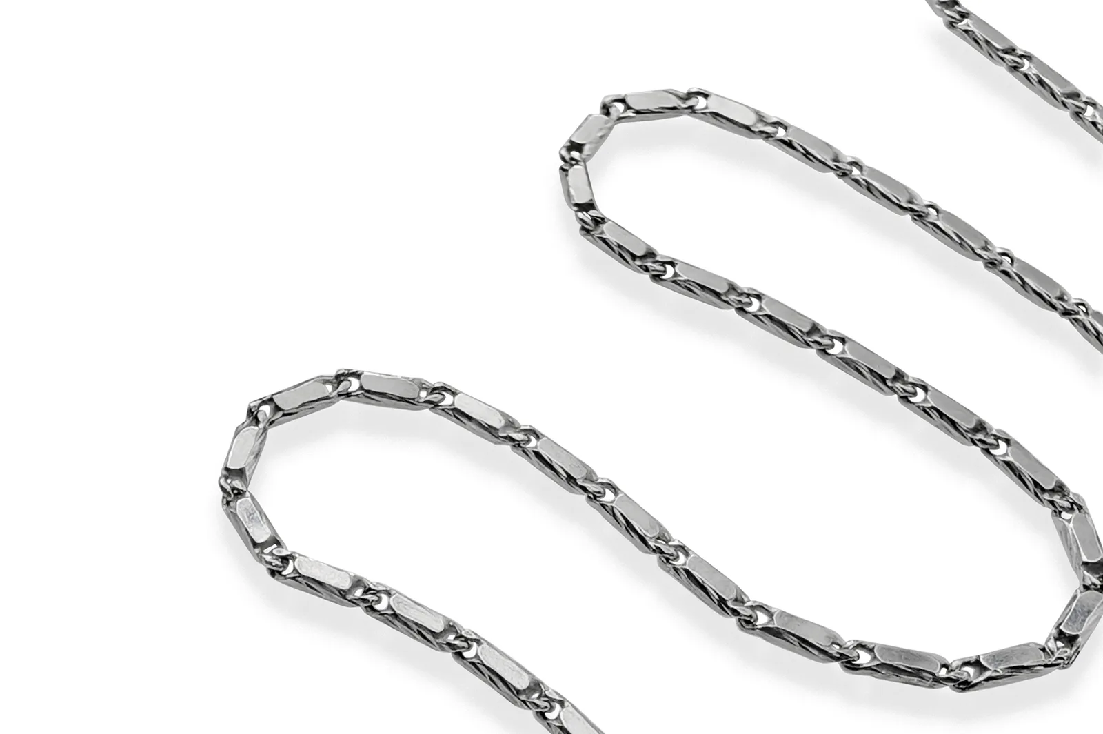 Rhodium plated silver chain