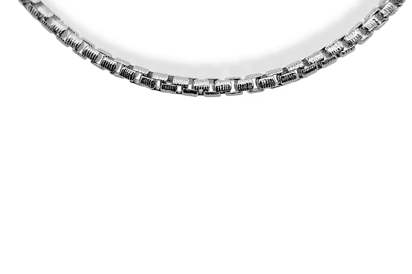 Rhodium plated silver chain