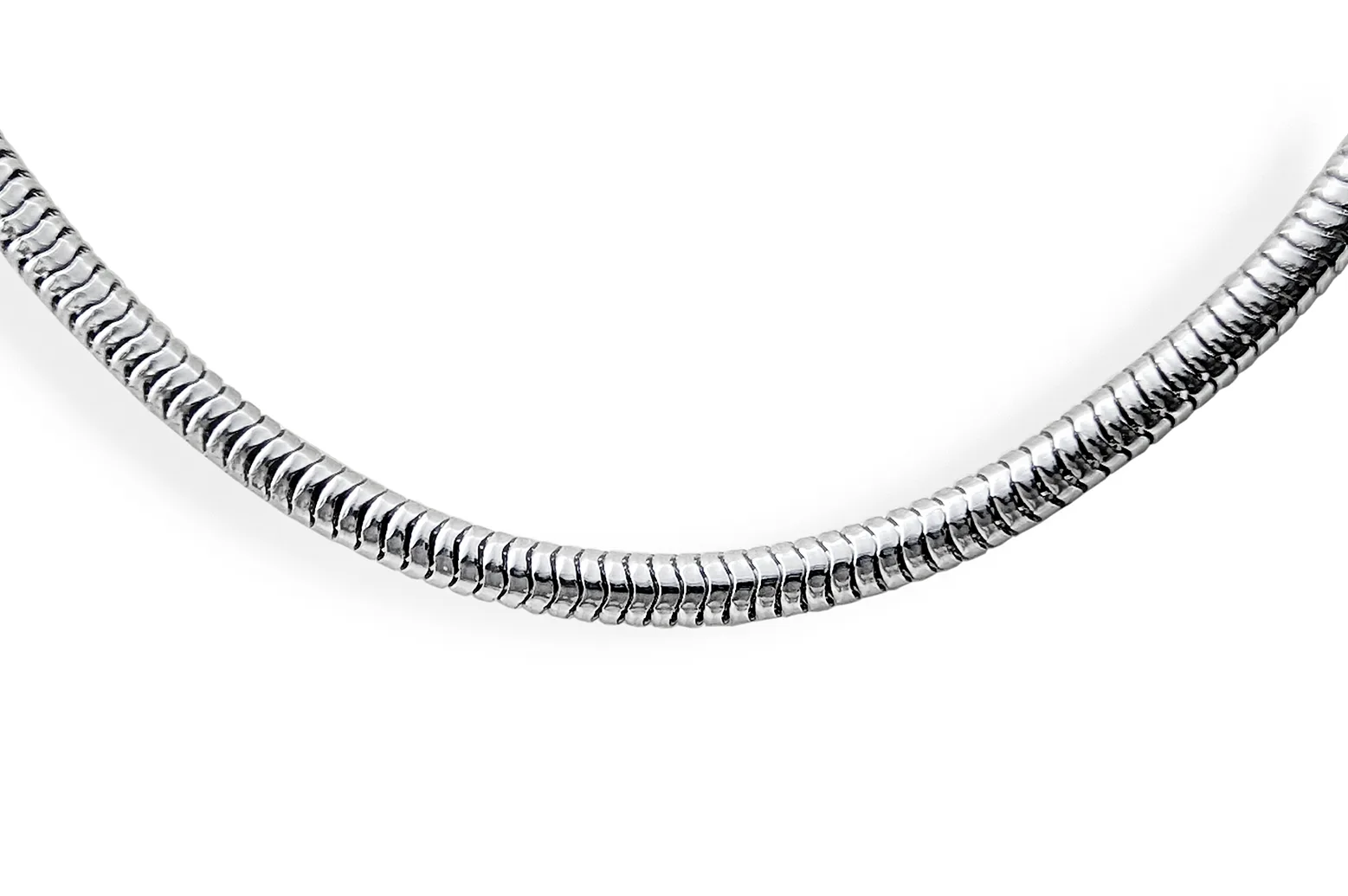 Rhodium plated silver chain