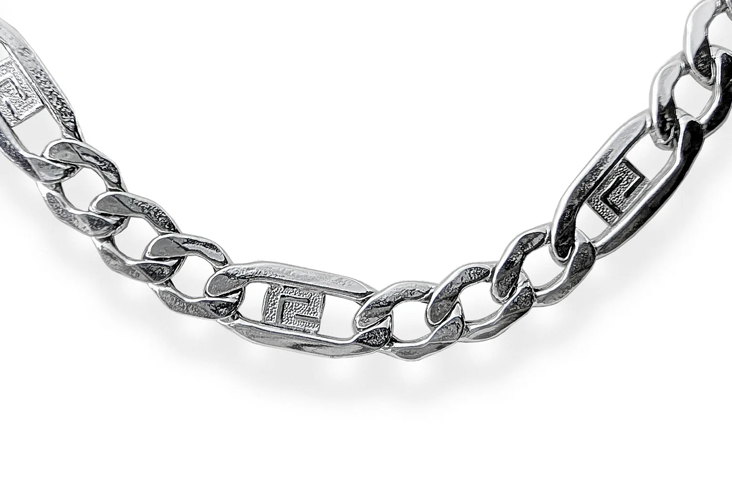Rhodium plated silver chain