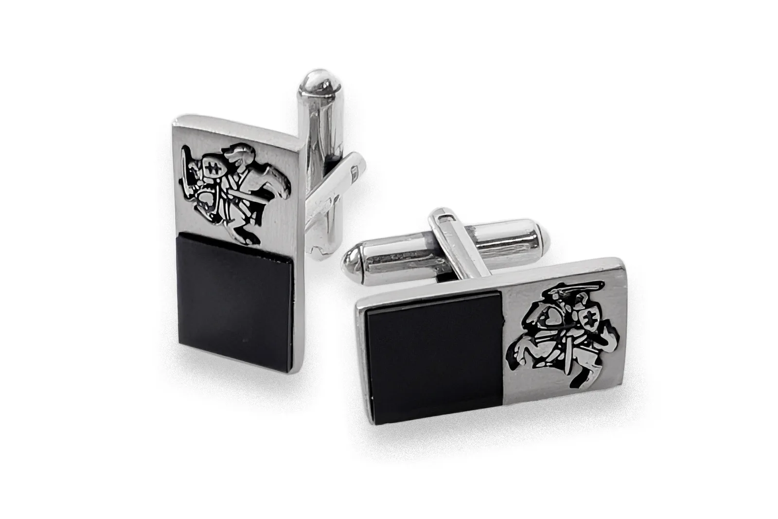 Cufflinks - Vytis with Onyx