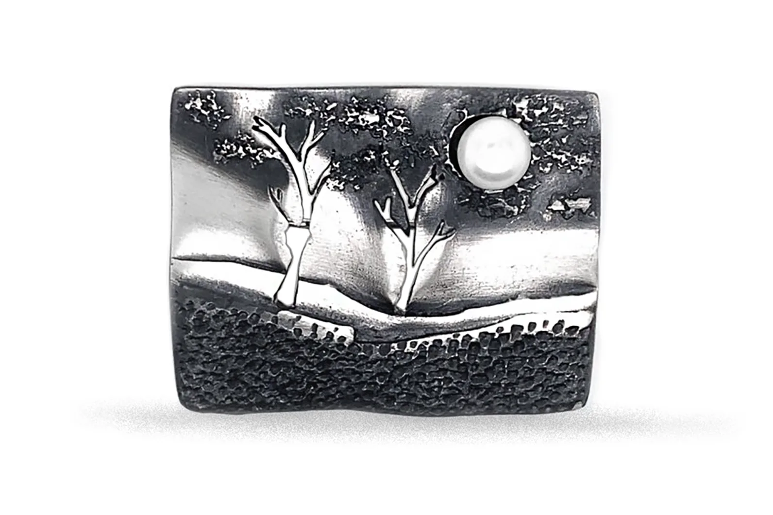 Silver Brooch "Full Moon"