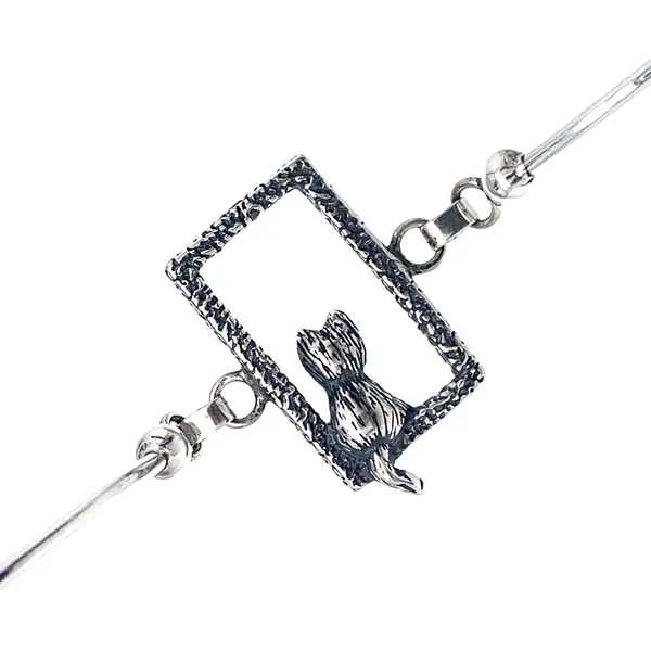 Cat In The Window Silver Bracelet