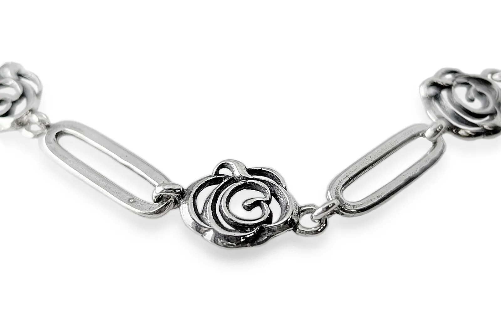 Silver bracelet - Roses