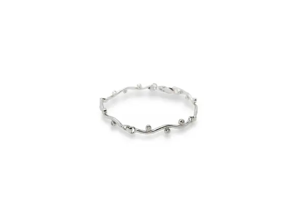 Silver bracelet with Zircons