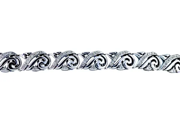 Silver bracelet with Crystal Glass