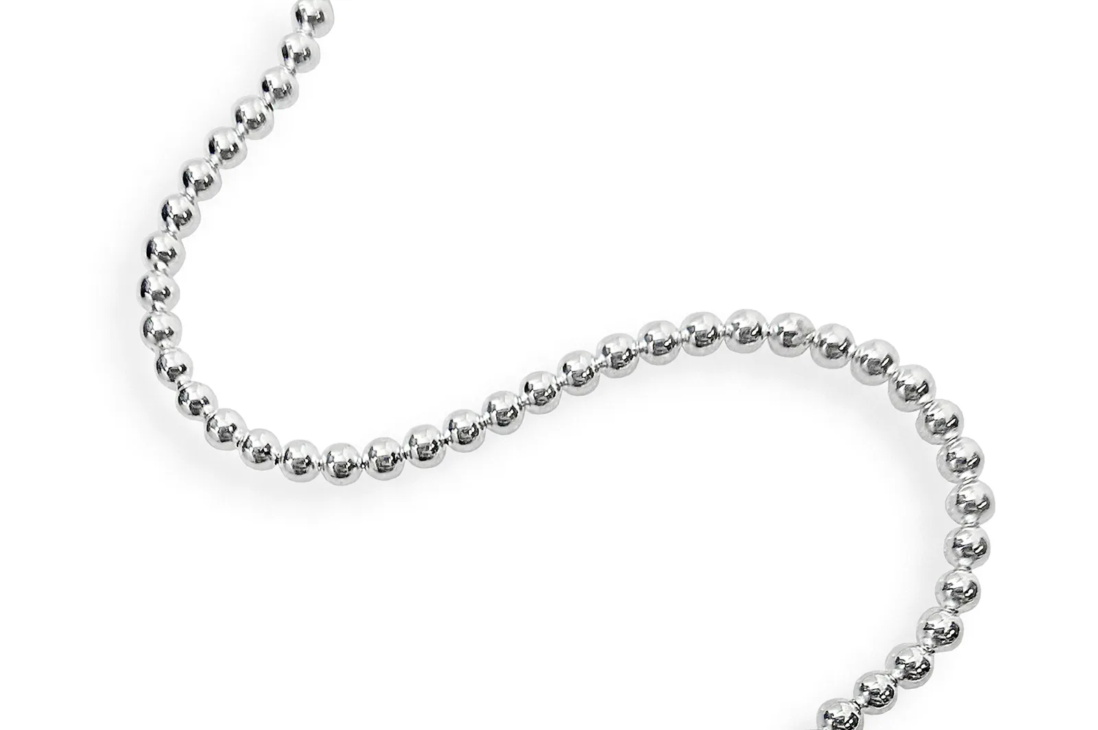 Rhodium plated silver chain