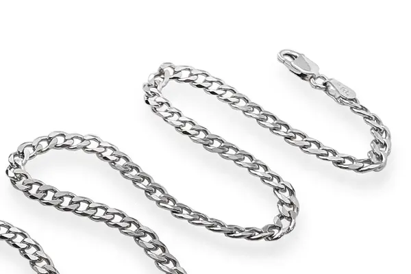Rhodium plated silver chain