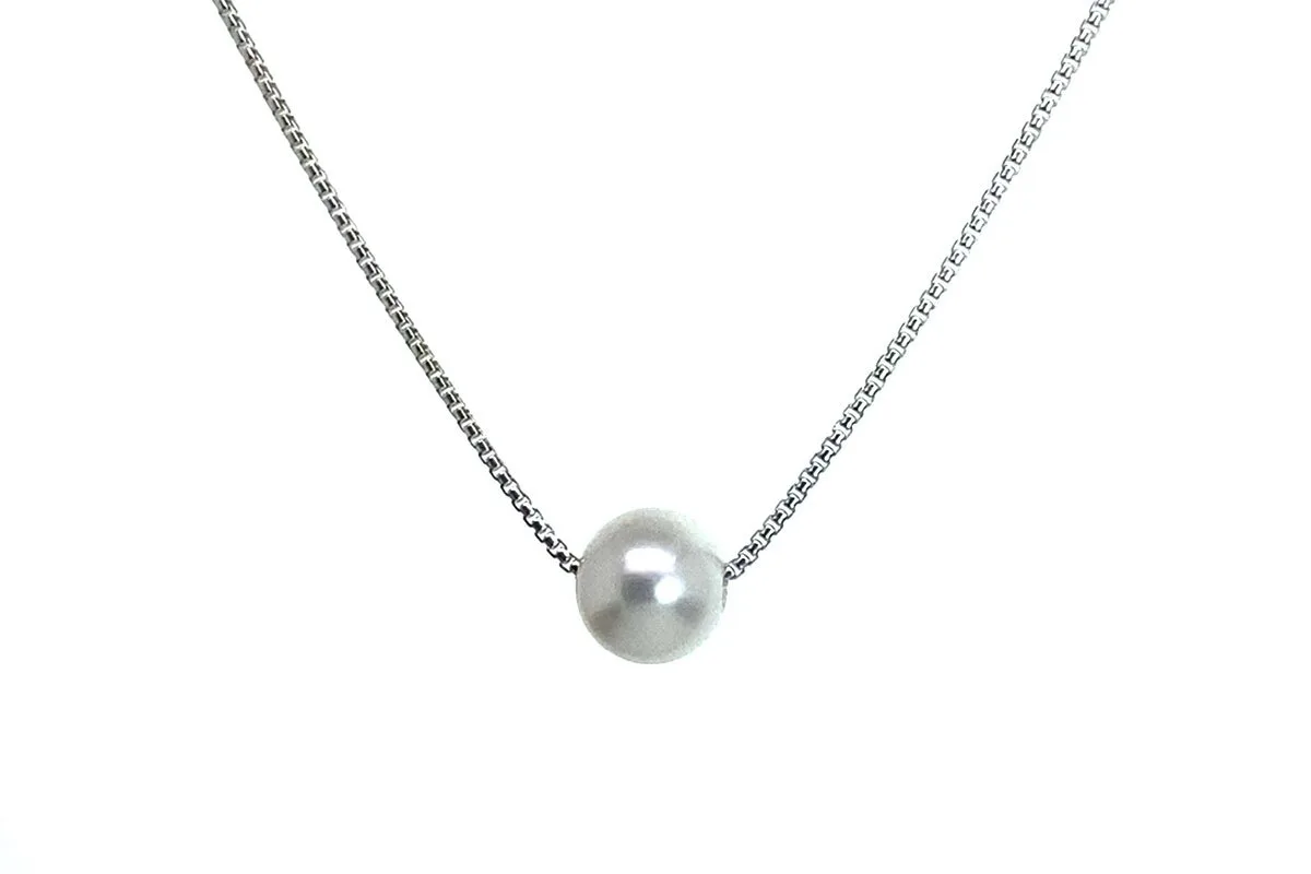 Cultured Pearl Silver Necklace
