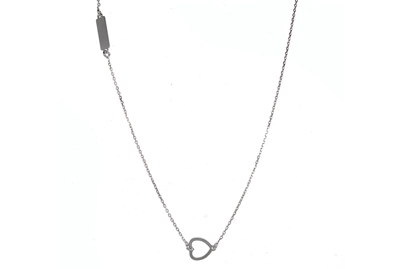 Silver chain with a heart GR004991