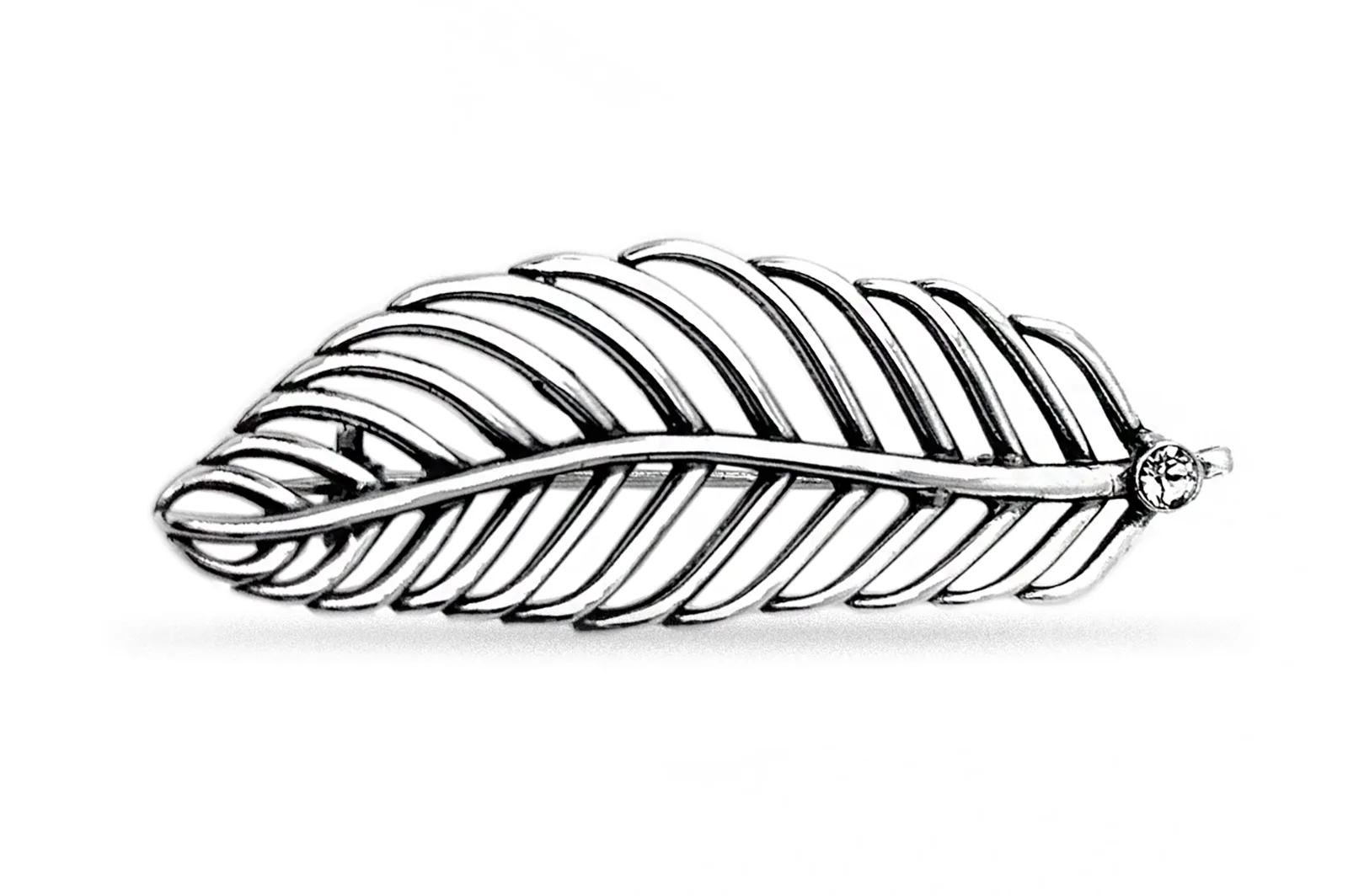 Silver Feather Brooch SA342350530