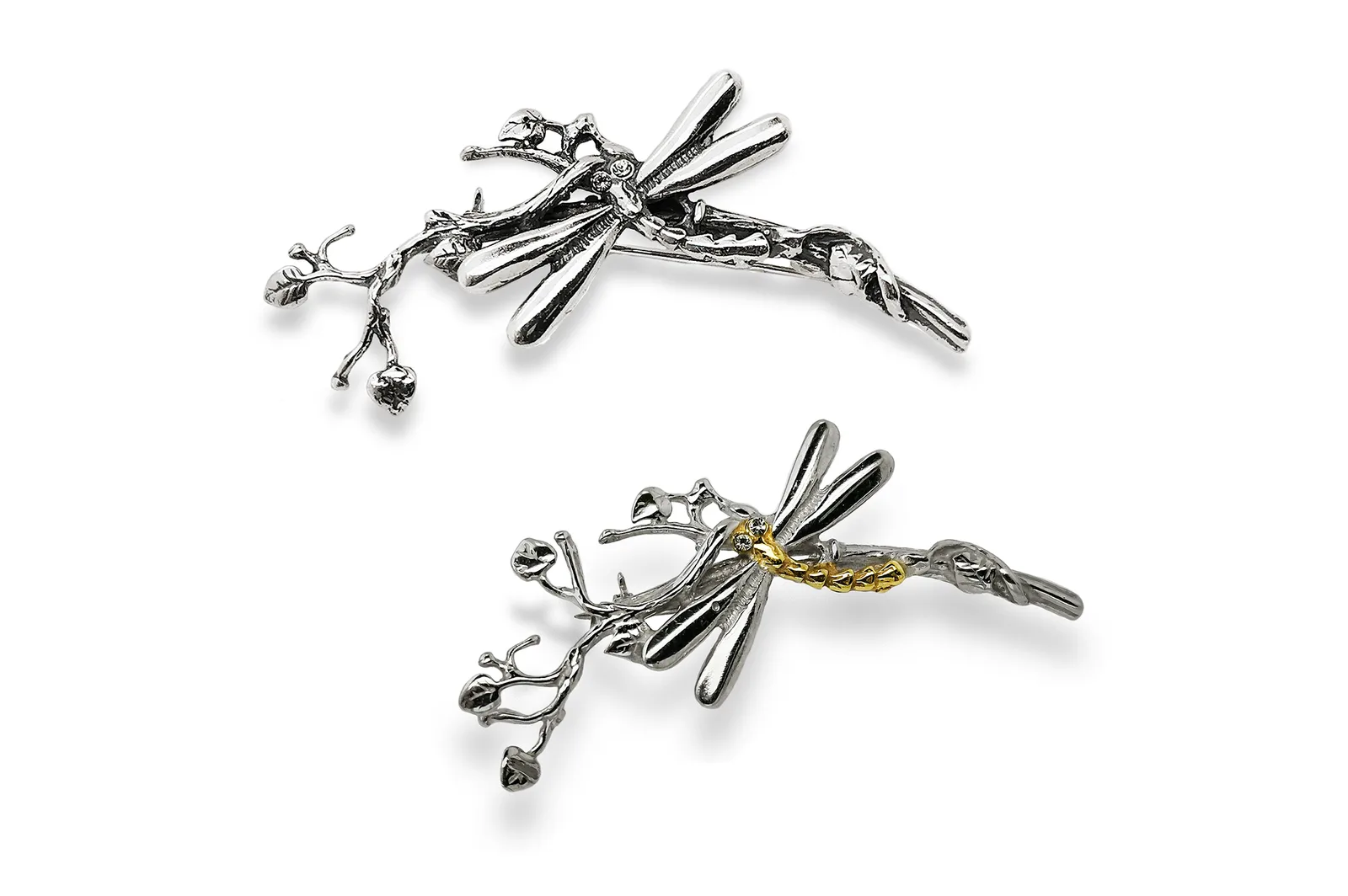Silver brooch - Dragonfly