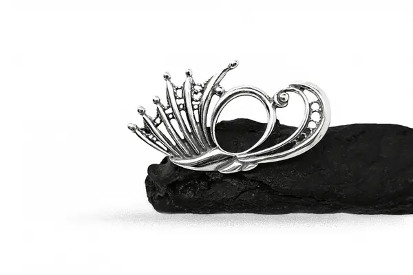 Silver brooch