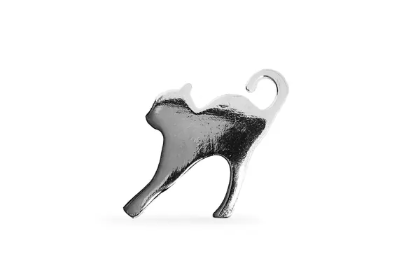 Silver brooch - Cat