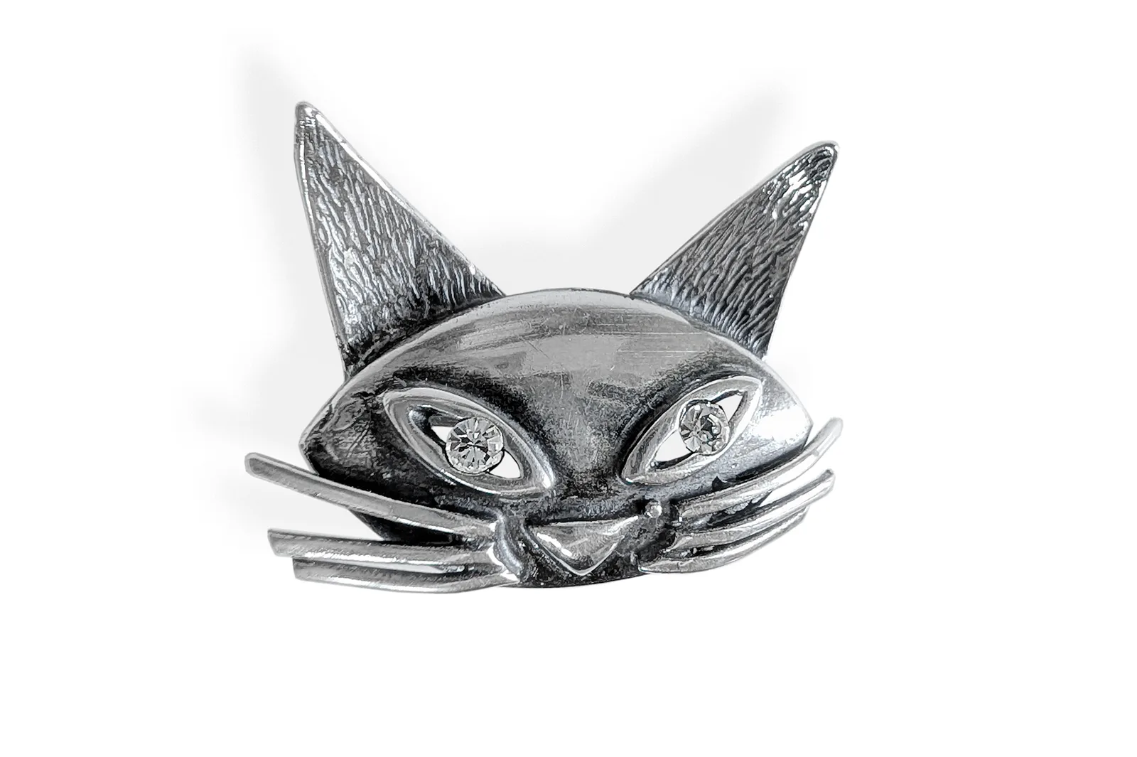 Silver brooch - Kitten