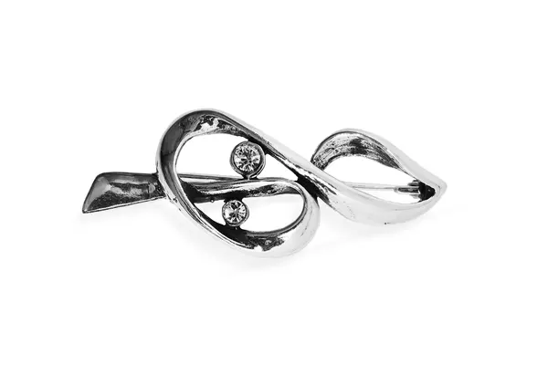 Silver brooch - Leaf