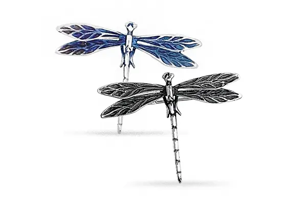 Silver Dragonfly Brooch