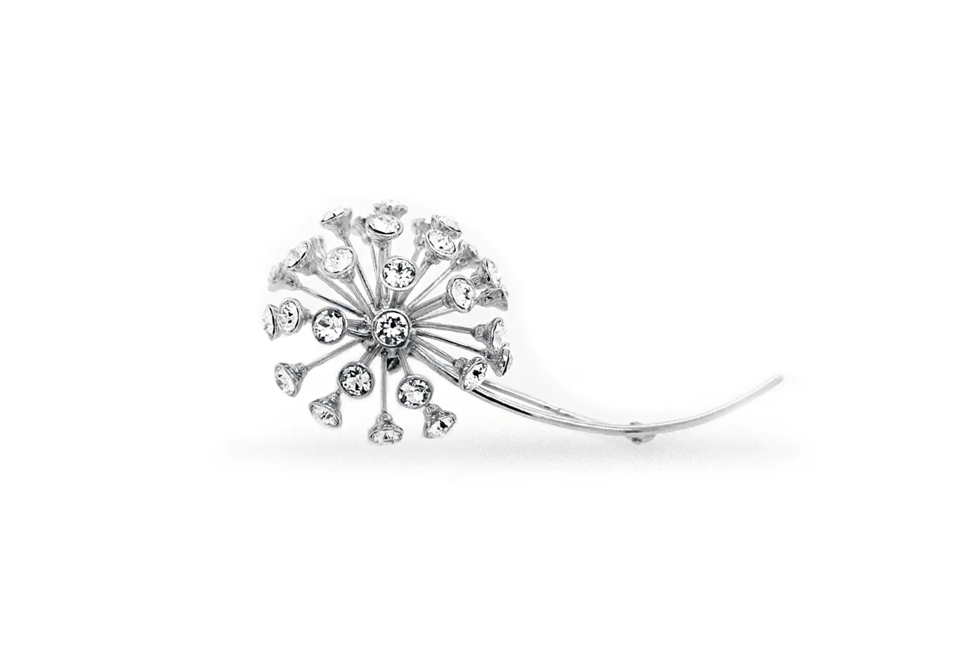 Silver Dandelion Brooch