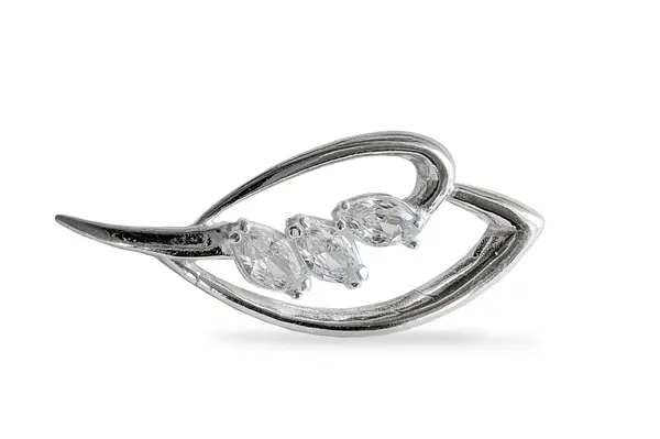 Silver brooch - Twig
