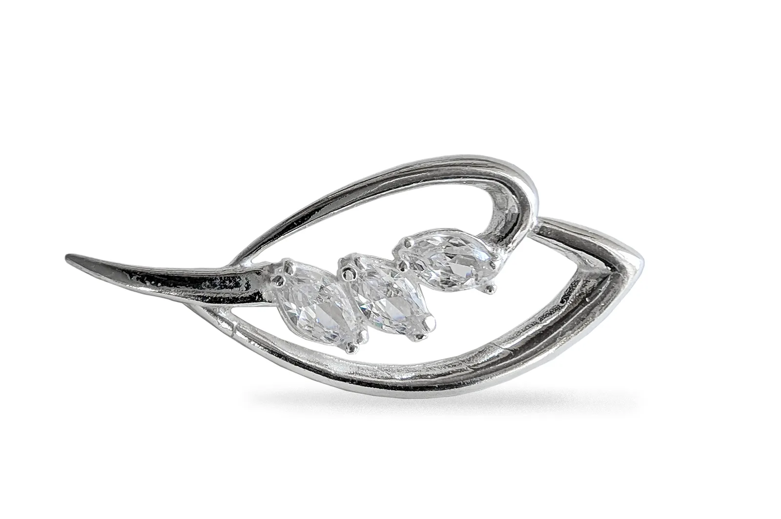 Silver brooch - Twig