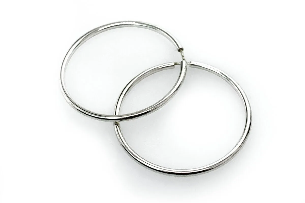 43mm Sterling Silver Hoop Earrings
