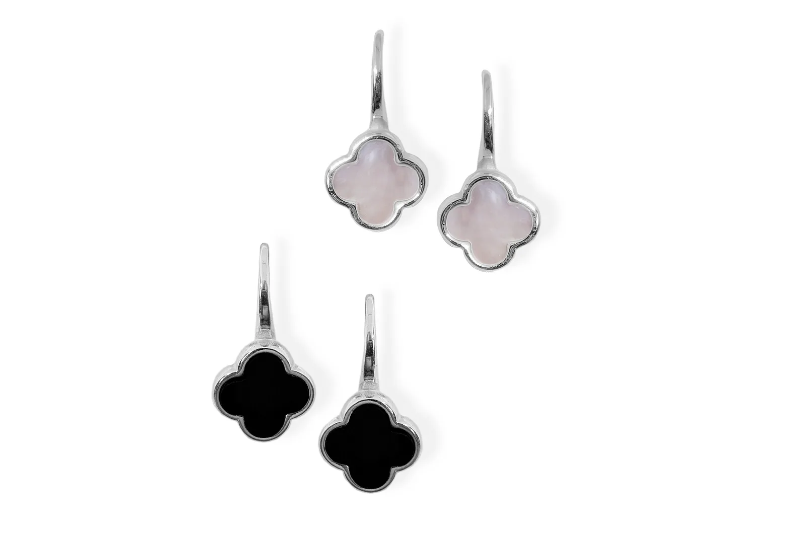 Silver earrings - Clovers