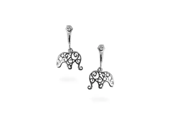 Silver earrings - Elephants