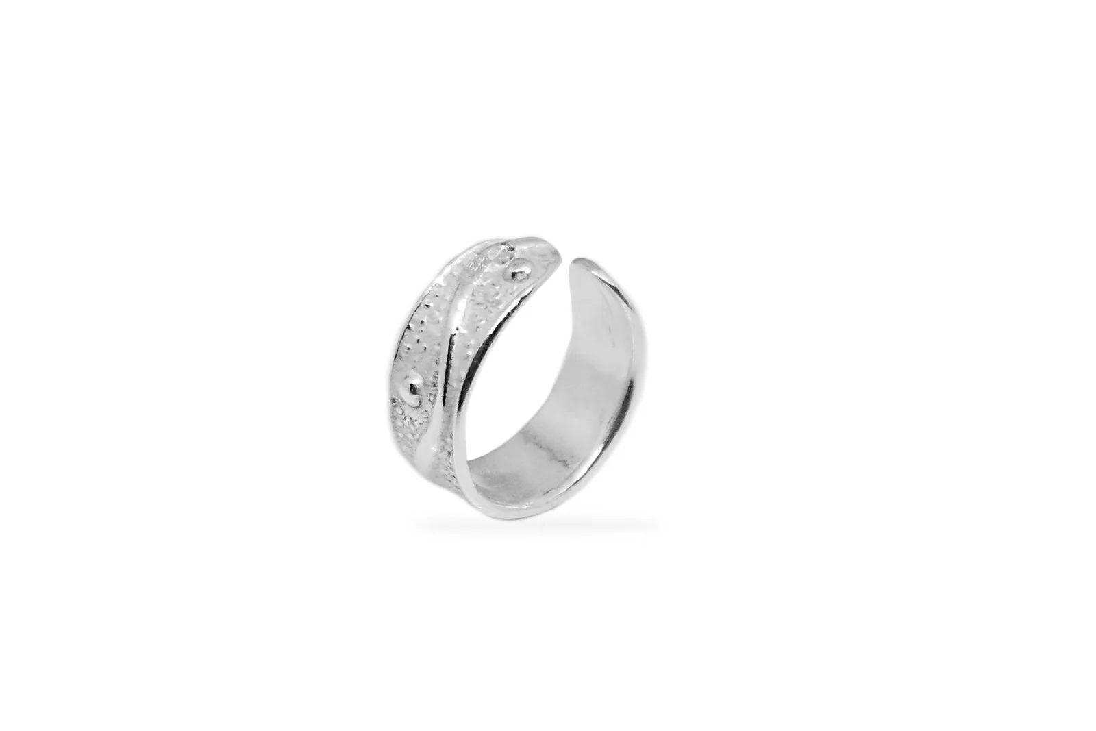 Silver ear cuffs