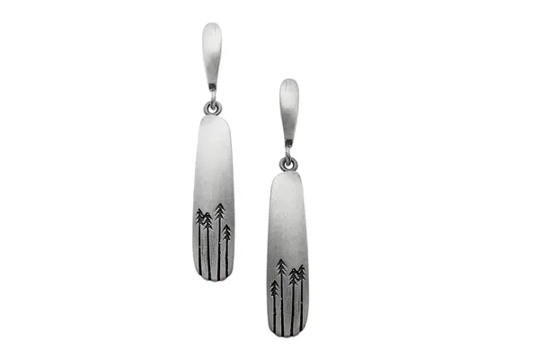 Silver earrings - Fir trees
