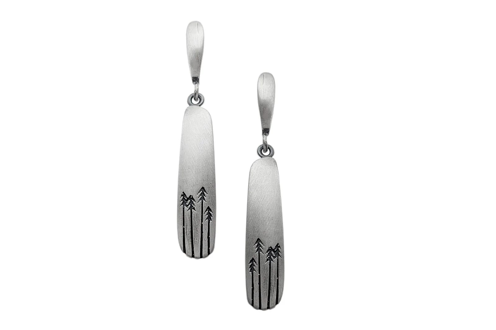 Silver earrings - Fir trees