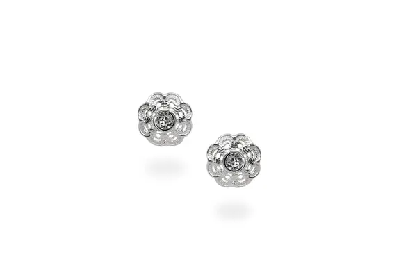 Silver earrings - Flowers