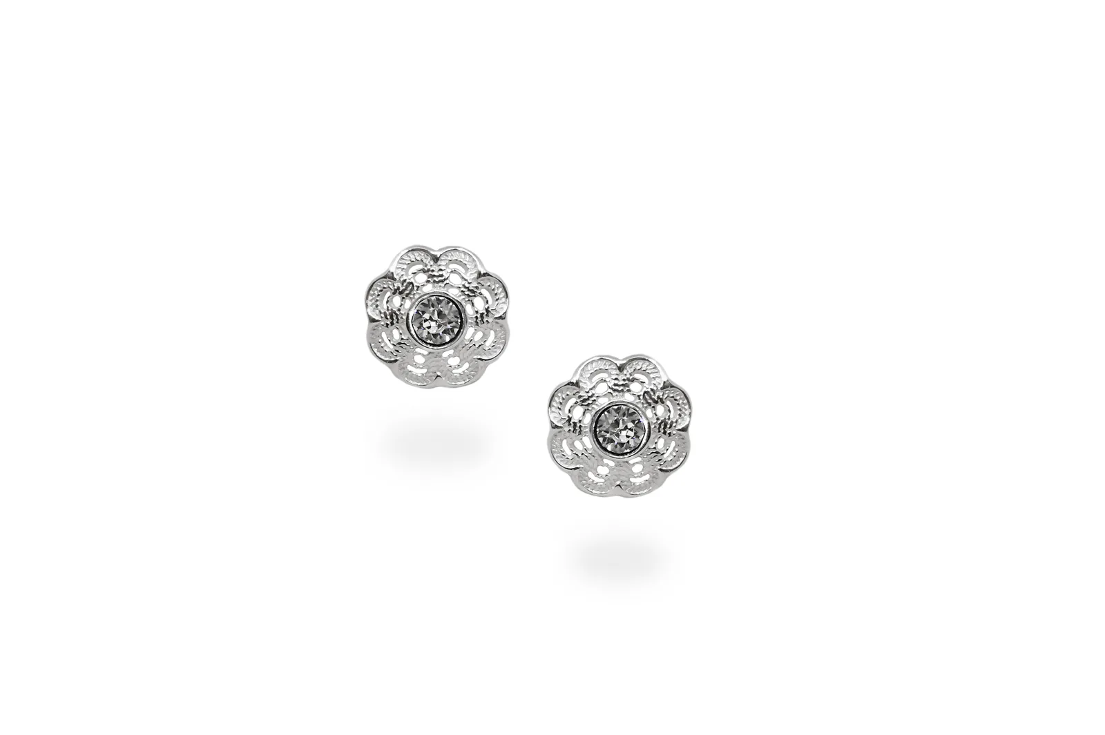 Silver earrings - Flowers