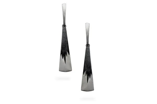 Silver earrings - Mountains