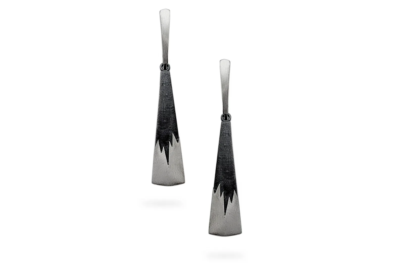 Silver earrings - Mountains