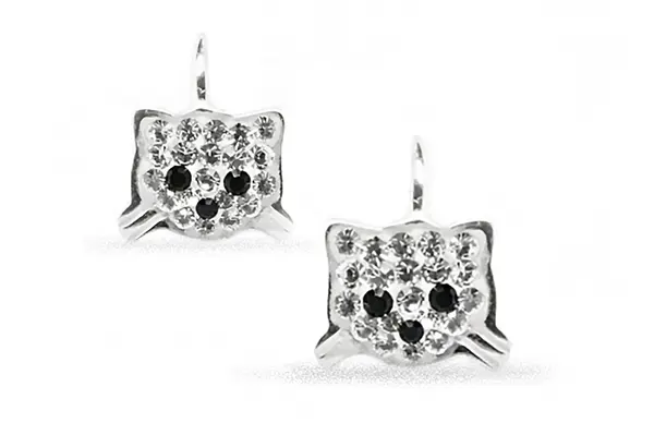 Silver earrings - Cats