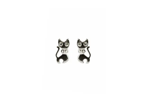 Silver earrings - Kittens