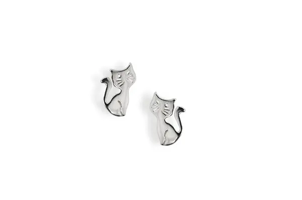 Silver earrings - Kittens