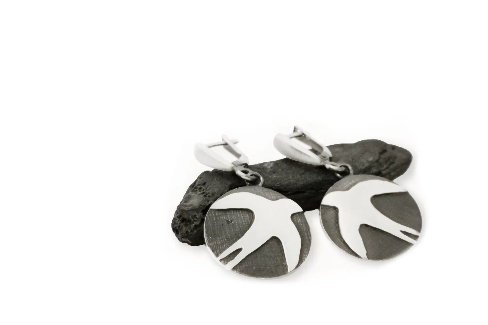 Silver earrings - Swallow