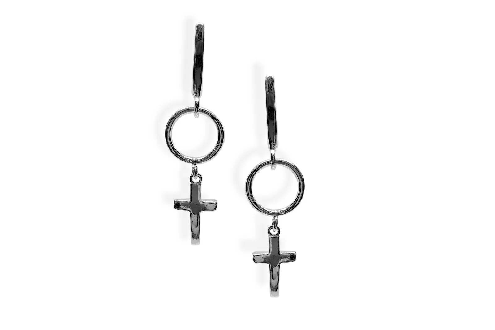 Silver earrings - Crosses