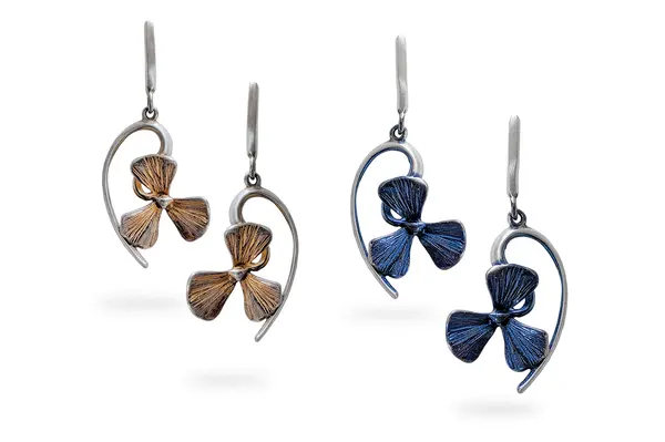Silver earrings - Leaves