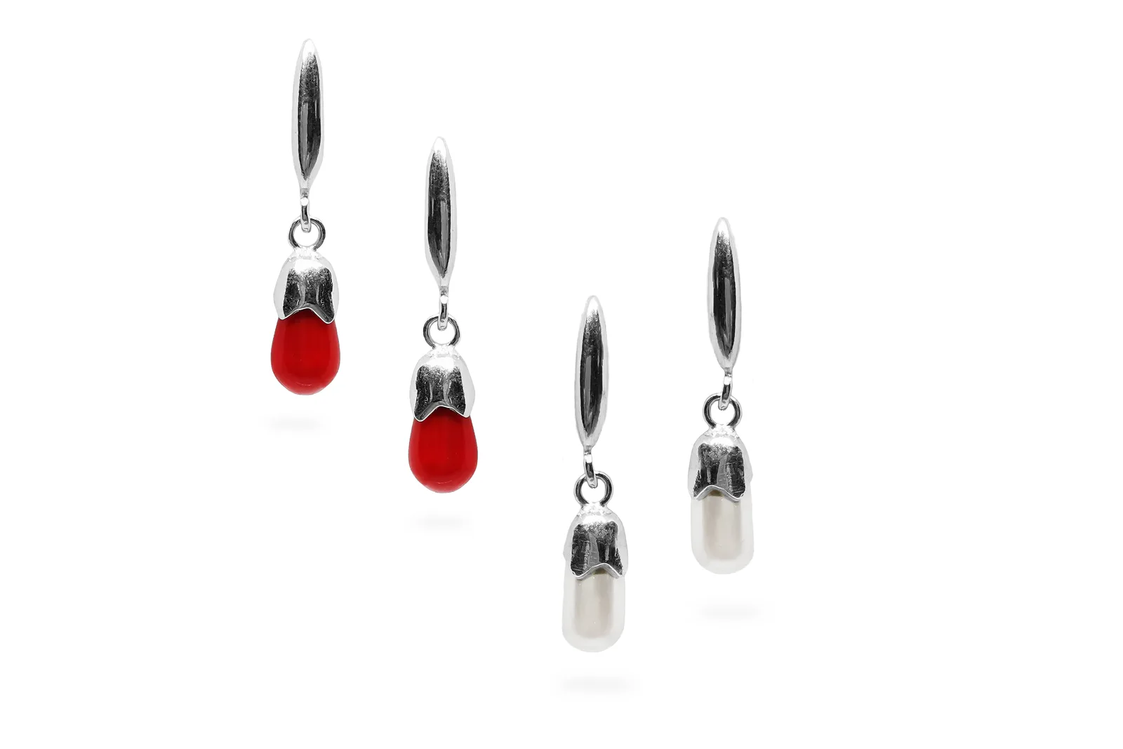Silver earrings - Drops