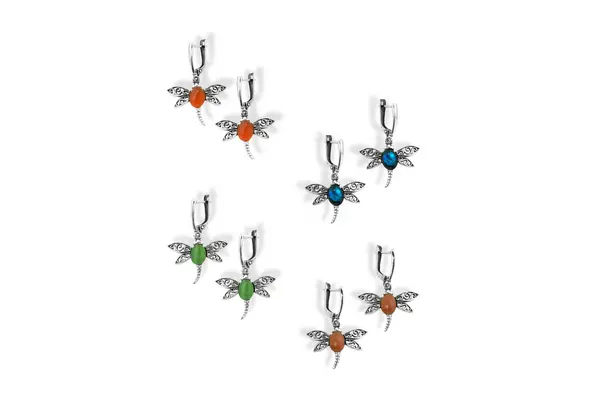 Silver earrings - Dragonflies