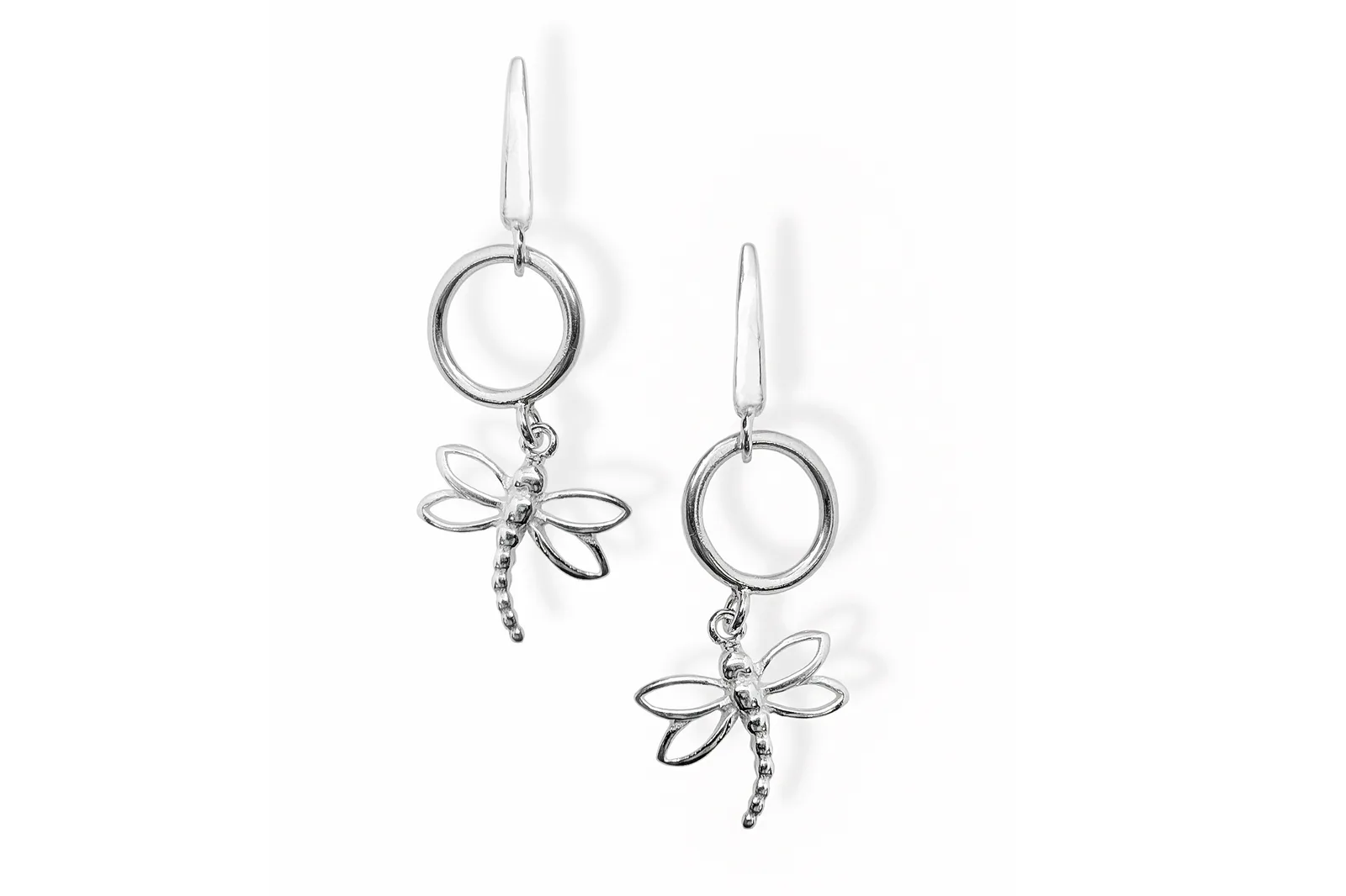 Silver earrings - Dragonflies