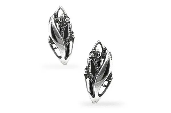 Silver earrings - Small leaves AU0000450150